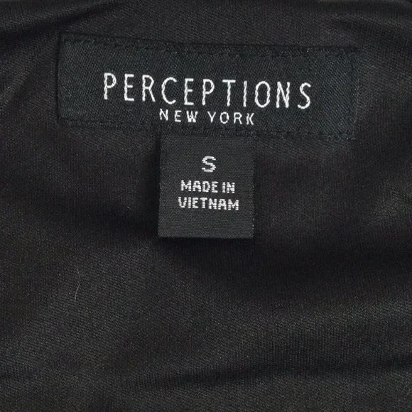 PERCEPTIONS Sleeveless Striped Dress Pleat Detail - Picture 5 of 8